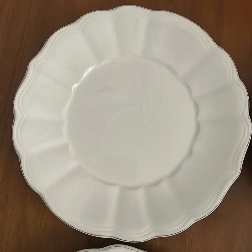 Matceramica Scallop Dessert/Salad Plates Set